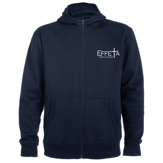 Sudadera capucha marino Effetá